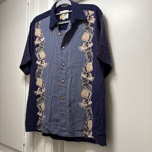 Vintage Ron Chereskin aloha shirt with hula girl - size small